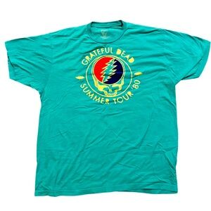 Grateful Dead Summer Tour '80 Blue Retro Style Band T-Shirt Size XL Unisex